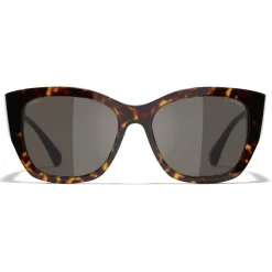 Chanel - Butterfly Sunglasses - Dark Tortoise White Gold - Chanel Eyewear - Avvenice