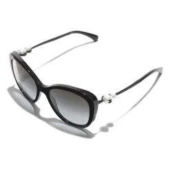Chanel - Butterfly Sunglasses - Black Gray - Chanel Eyewear - Avvenice