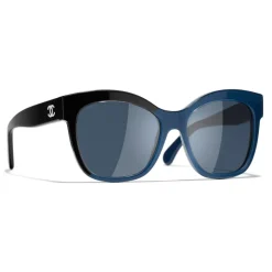 Chanel - Butterfly Sunglasses - Black Blue - Chanel Eyewear - Avvenice