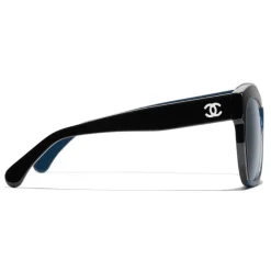 Chanel - Butterfly Sunglasses - Black Blue - Chanel Eyewear - Avvenice