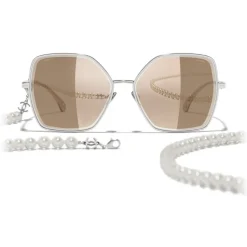 Chanel - Butterfly Sunglasses - Silver Pink Gold - Chanel Eyewear - Avvenice