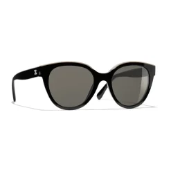 Chanel - Butterfly Sunglasses - Black Beige Brown - Chanel Eyewear - Avvenice
