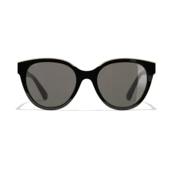 Chanel - Butterfly Sunglasses - Black Beige Brown - Chanel Eyewear - Avvenice