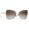 Chanel - Butterfly Sunglasses - Gold Brown - Chanel Eyewear - Avvenice