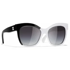Chanel - Butterfly Sunglasses - Black White Gray - Chanel Eyewear - Avvenice