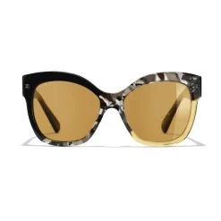 Chanel - Butterfly Sunglasses - Black Yellow - Chanel Eyewear - Avvenice