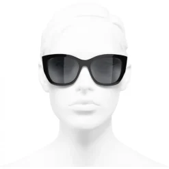 Chanel - Butterfly Sunglasses - Black Gray - Chanel Eyewear - Avvenice