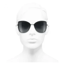 Chanel - Butterfly Sunglasses - Black Gray - Chanel Eyewear - Avvenice