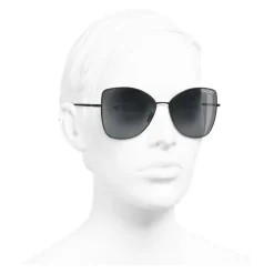 Chanel - Butterfly Sunglasses - Black Gray - Chanel Eyewear - Avvenice