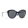 Chanel - Butterfly Sunglasses - Dark Blue Gray - Chanel Eyewear - Avvenice