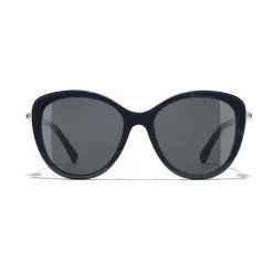 Chanel - Butterfly Sunglasses - Dark Blue Gray - Chanel Eyewear - Avvenice