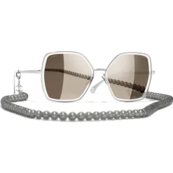 Chanel - Butterfly Sunglasses - Silver Gold - Chanel Eyewear - Avvenice
