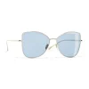 Chanel - Butterfly Sunglasses - Gold Light Blue - Chanel Eyewear - Avvenice