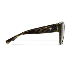 Chanel - Butterfly Sunglasses - Green Tortoise Brown - Chanel Eyewear - Avvenice