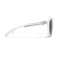 Chanel - Butterfly Sunglasses - White Gray - Chanel Eyewear - Avvenice