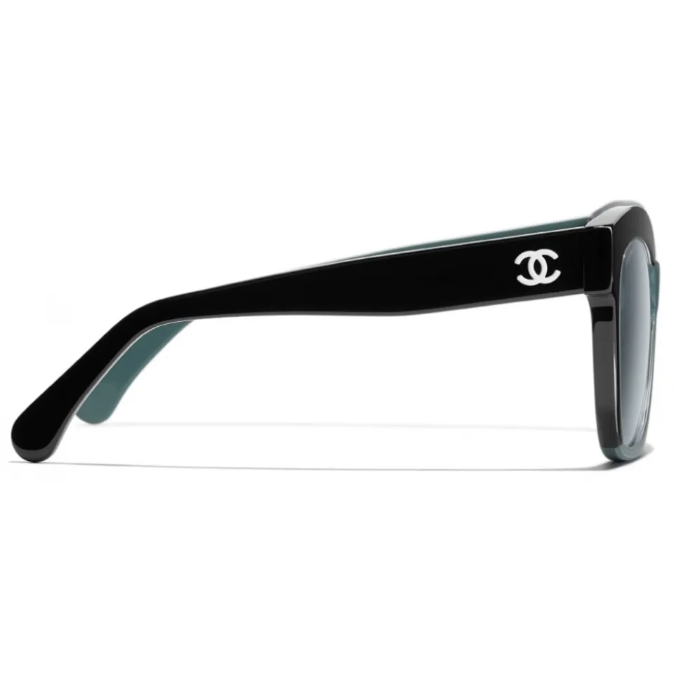 Chanel - Butterfly Sunglasses - Black Green Blue - Chanel Eyewear - Avvenice