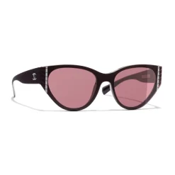 Chanel - Cat Eye Sunglasses - Burgundy - Chanel Eyewear - Avvenice