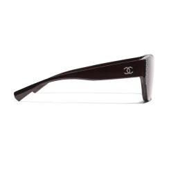 Chanel - Cat Eye Sunglasses - Burgundy - Chanel Eyewear - Avvenice