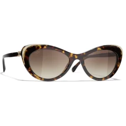Chanel - Cat Eye Sunglasses - Dark Tortoise Brown - Chanel Eyewear - Avvenice
