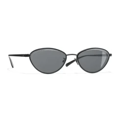 Chanel - Cat Eye Sunglasses - Black Gray - Chanel Eyewear - Avvenice