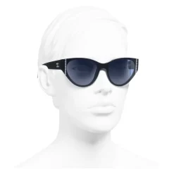 Chanel - Cat Eye Sunglasses - Dark Blue - Chanel Eyewear - Avvenice