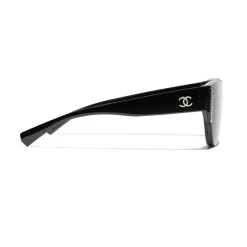 Chanel - Cat Eye Sunglasses - Black Gray - Chanel Eyewear - Avvenice