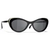 Chanel - Cat Eye Sunglasses - Black Gray - Chanel Eyewear - Avvenice