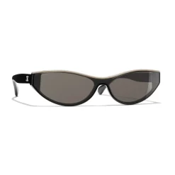 Chanel - Cat Eye Sunglasses - Black Beige Brown - Chanel Eyewear - Avvenice