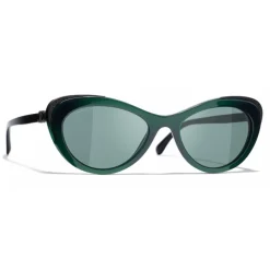 Chanel - Cat Eye Sunglasses - Green - Chanel Eyewear - Avvenice