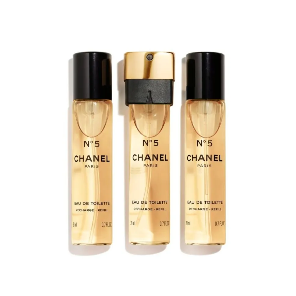 Chanel - N°5 - Eau De Toilette Handbag Vaporizer Recharge - Luxury Fragrances - 3x20 ml - Avvenice