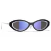 Chanel - Oval Sunglasses - Dark Blue - Chanel Eyewear - Avvenice