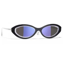 Chanel - Oval Sunglasses - Dark Blue - Chanel Eyewear - Avvenice