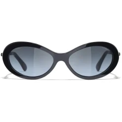 Chanel - Oval Sunglasses - Dark Blue - Chanel Eyewear - Avvenice