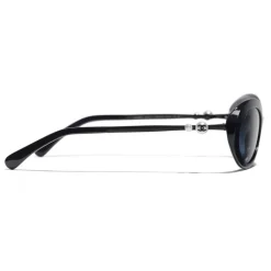 Chanel - Oval Sunglasses - Dark Blue - Chanel Eyewear - Avvenice
