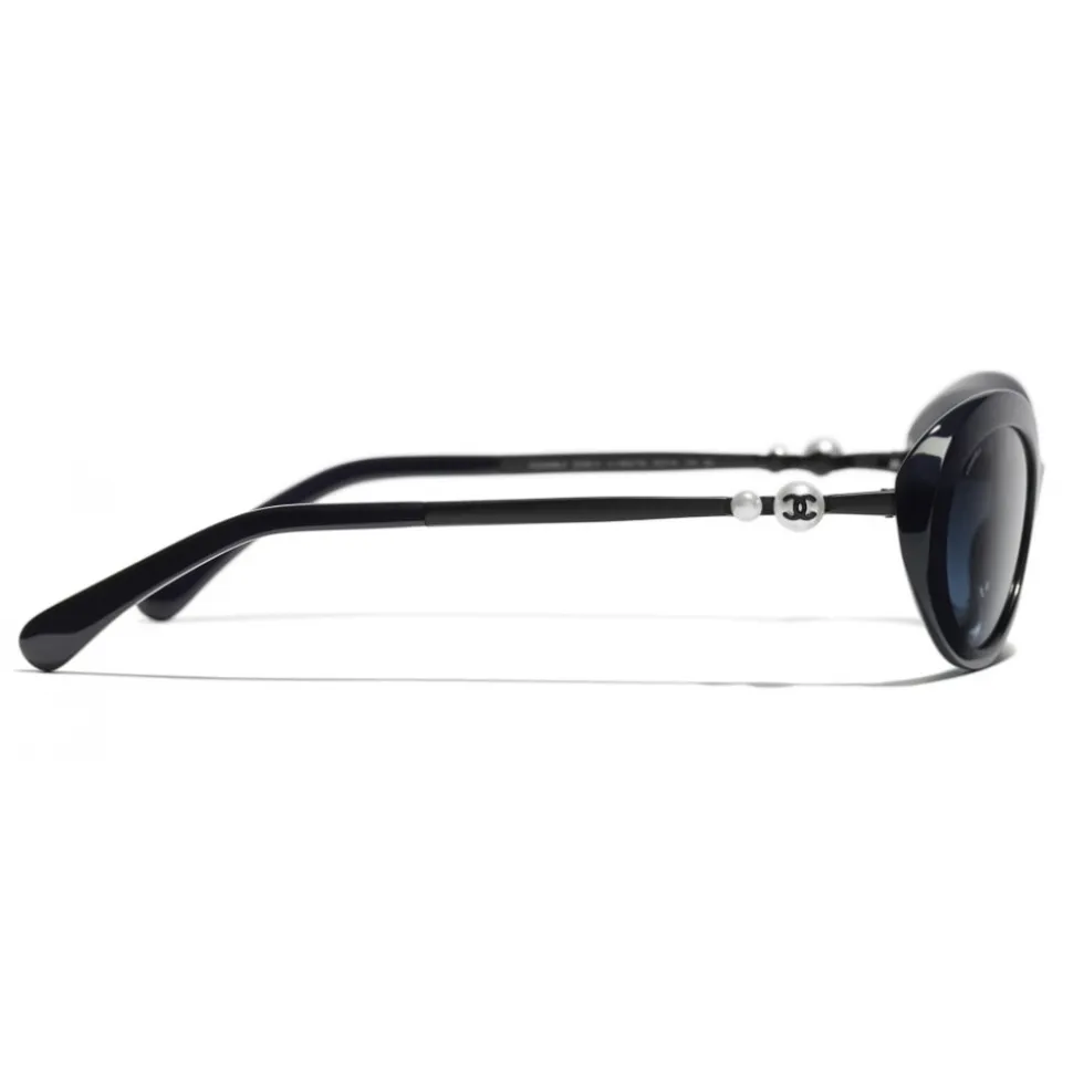 Chanel - Oval Sunglasses - Dark Blue - Chanel Eyewear - Avvenice