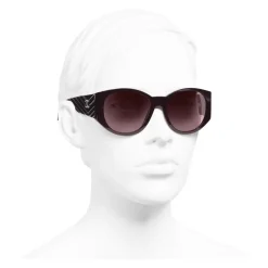 Chanel - Oval Sunglasses - Burgundy - Chanel Eyewear - Avvenice
