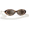 Chanel - Oval Sunglasses - Tortoise Brown - Chanel Eyewear - Avvenice