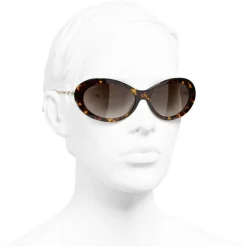 Chanel - Oval Sunglasses - Dark Tortoise Brown - Chanel Eyewear - Avvenice