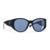 Chanel - Oval Sunglasses - Dark Blue - Chanel Eyewear - Avvenice