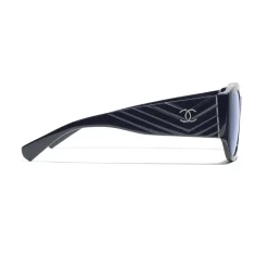 Chanel - Oval Sunglasses - Dark Blue - Chanel Eyewear - Avvenice