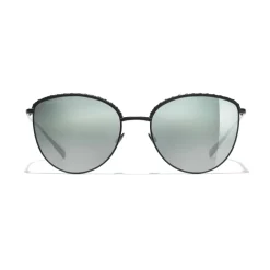Chanel - Pantos Sunglasses - Black Green Mirror - Chanel Eyewear - Avvenice