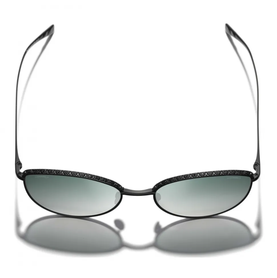 Chanel - Pantos Sunglasses - Black Green Mirror - Chanel Eyewear - Avvenice