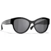 Chanel - Pantos Sunglasses - Black Gray - Chanel Eyewear - Avvenice