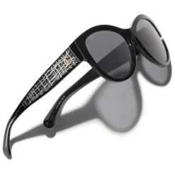 Chanel - Pantos Sunglasses - Black Gray - Chanel Eyewear - Avvenice