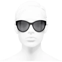 Chanel - Pantos Sunglasses - Black Gray - Chanel Eyewear - Avvenice