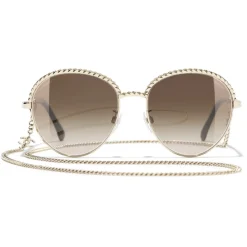 Chanel - Pantos Sunglasses - Gold Brown - Chanel Eyewear - Avvenice