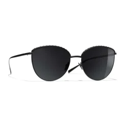 Chanel - Pantos Sunglasses - Black Gray - Chanel Eyewear - Avvenice