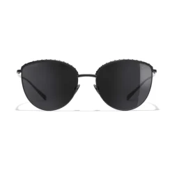 Chanel - Pantos Sunglasses - Black Gray - Chanel Eyewear - Avvenice