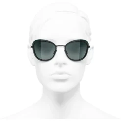 Chanel - Pantos Sunglasses - Black Green - Chanel Eyewear - Avvenice