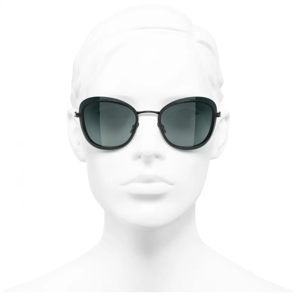 Chanel - Pantos Sunglasses - Black Green - Chanel Eyewear - Avvenice